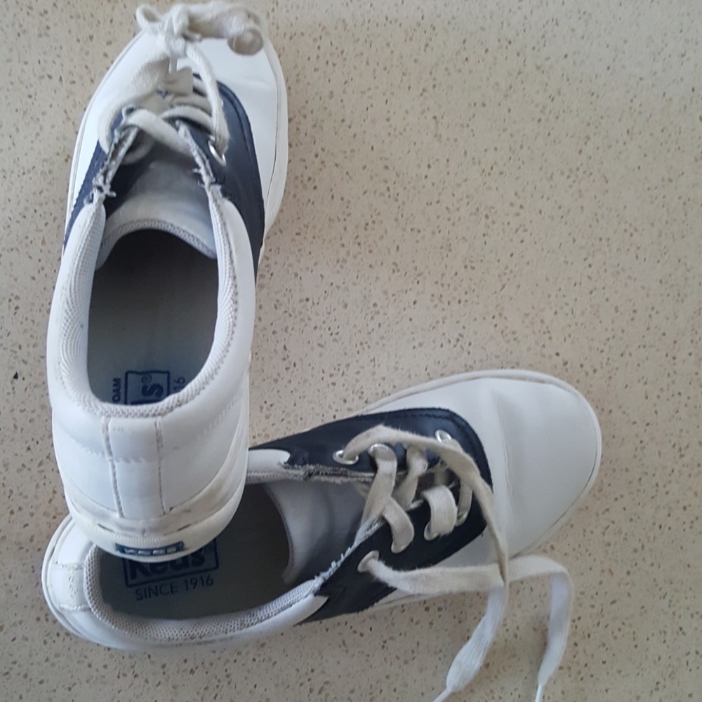 White classic Navy Keds school days sneakers